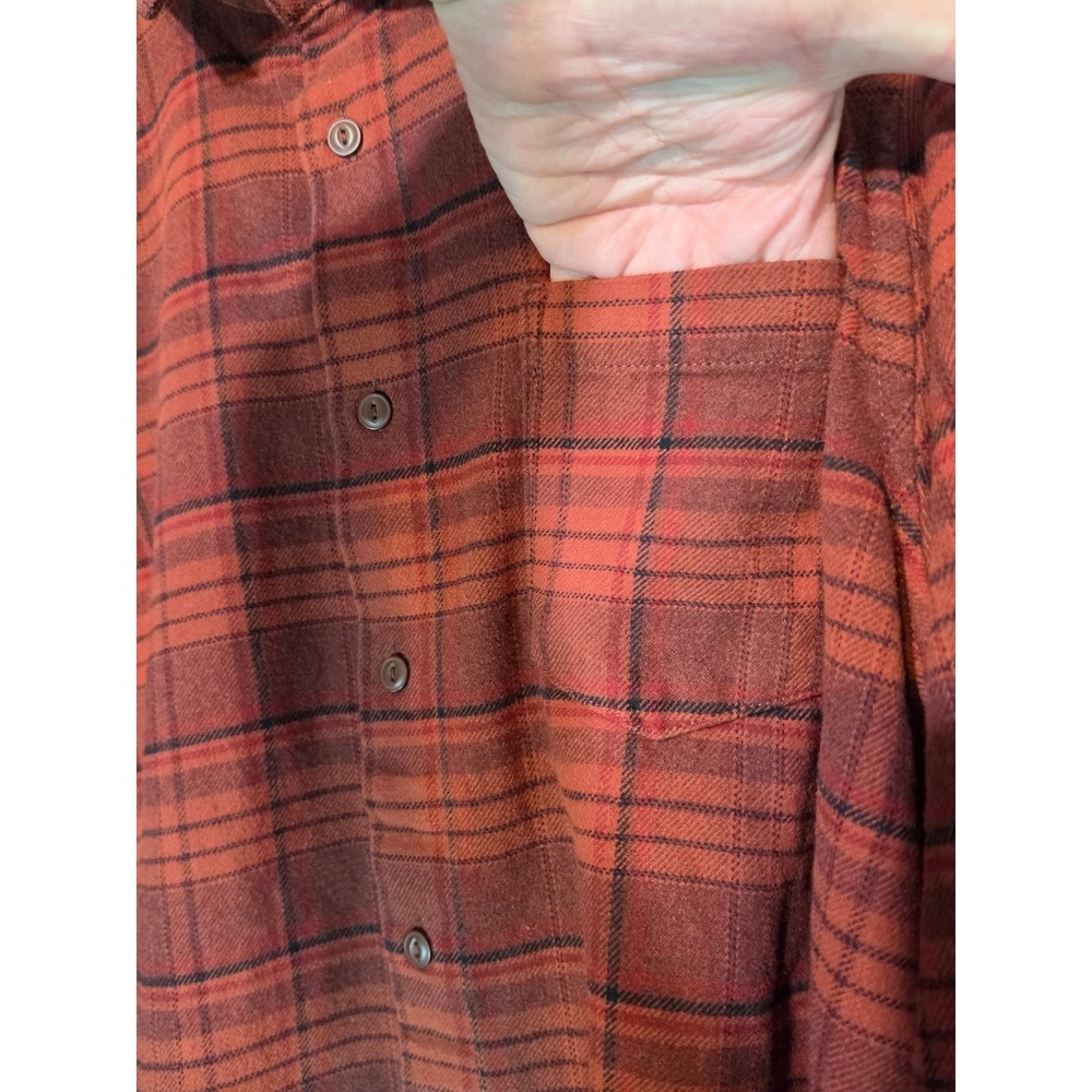 Grayers Heritage Flannels Mens XL Red Black Plaid Cotton Button Down Shirt - Picture 3 of 8